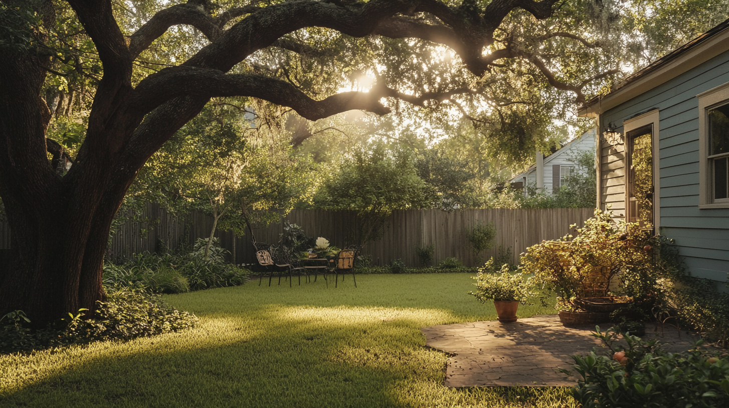 a grassy lawn